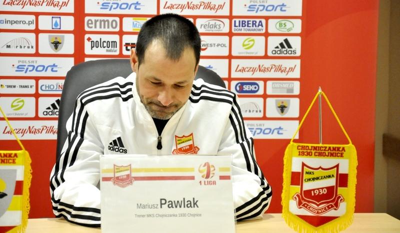 Mariusz Pawlak nie jest już trenerem Chojniczanki