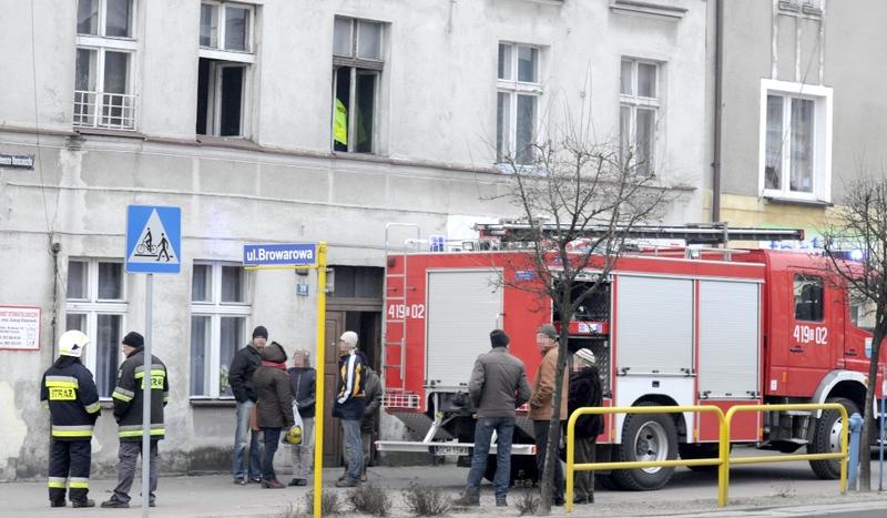 Pożar w kamienicy w centrum Czerska (FOTO)