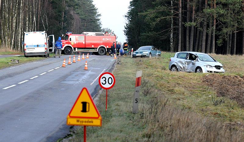 Wypadek na trasie z Chojnic do Brus (GALERIA)