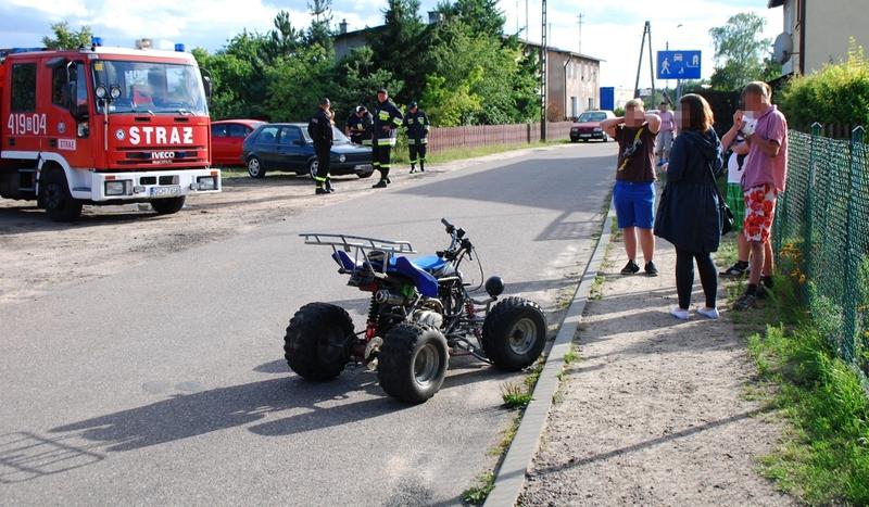 Zderzenie quada z samochodem w Czersku (FOTO)
