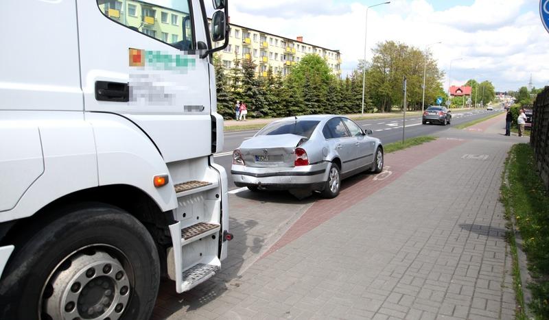 Kolizja na ulicy Kościerskiej w Chojnicach (FOTO)