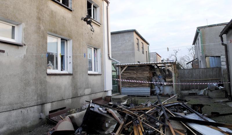 Pożar domu w Brusach (FOTO)