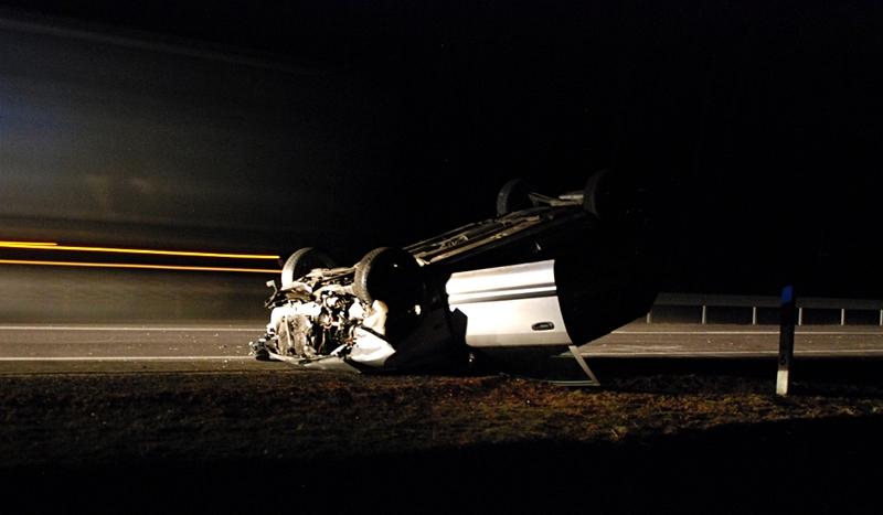 Auto dachowało między Rytlem a Gutowcem