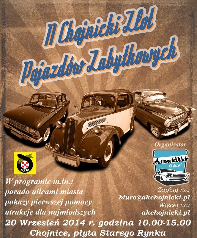 Drugi zlot aut zabytkowych w Chojnicach