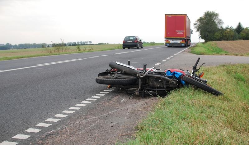 Wypadek motoroweru pod Silnem (FOTO)