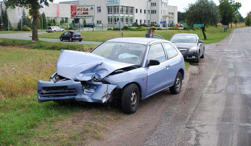 Zderzenie na wjeździe do Chojnic (FOTO)