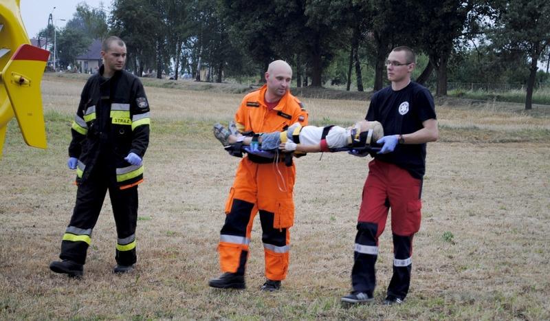 Wypadek w Lubni. Lądowały śmigłowce LPR