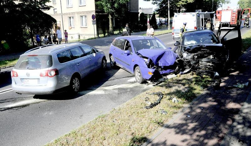 Kraksa na ulicy Człuchowskiej (FOTO)