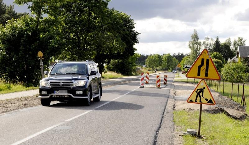 Prace na drodze z Czerska do Śliwic