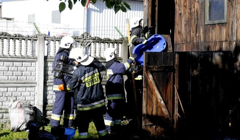 Pożar w Czersku. Mężczyzna w szpitalu (FOTO)