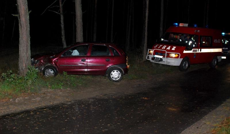 Opel uderzył w drzewo (FOTO)