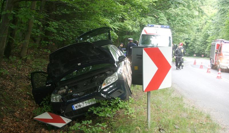 Dwa fordy zderzyły się na drodze z Chojnic do Bytowa