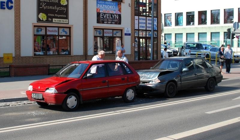 Kolizja na ulicy Sukienników w Chojnicach