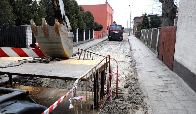 Trwają prace na ulicy Piaskowej
