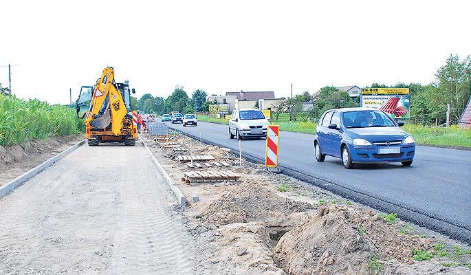 Trasa rowerowa  budowana od środka