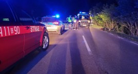 Kolejny wypadek w pobliżu Brus. Motocykl zderzył się z autem dostawczym