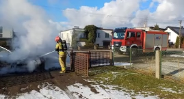 Pożar samochodu osobowego w Silnie 