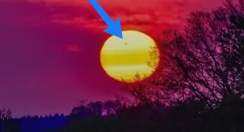 Wielka plama na Słońcu widoczna gołym okiem. Mieszkaniec Silna patrzy w niebo