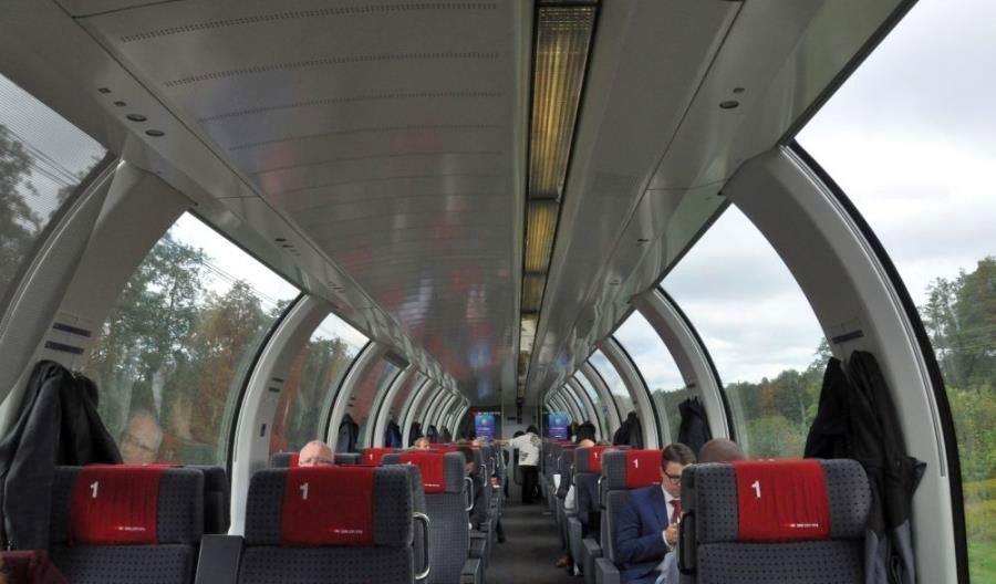 Wagon panoramiczny w pociągach relacji Przemyśl – Graz