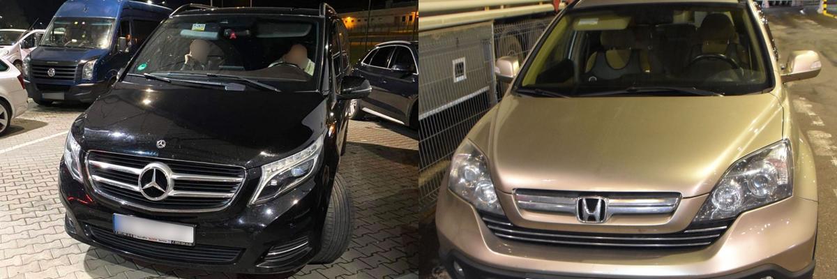 Mercedes  z Włoch i Honda z Libanu zatrzymane na granicy