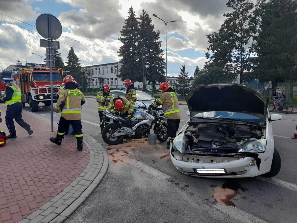Zderzenie pod przedszkolem w Lubaczowie 