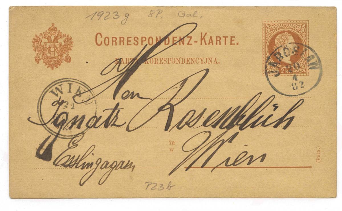 Wyjątkowa pocztówka  Simona Spiegla z 1882 roku w zbiorach jarosławskiego muzeum