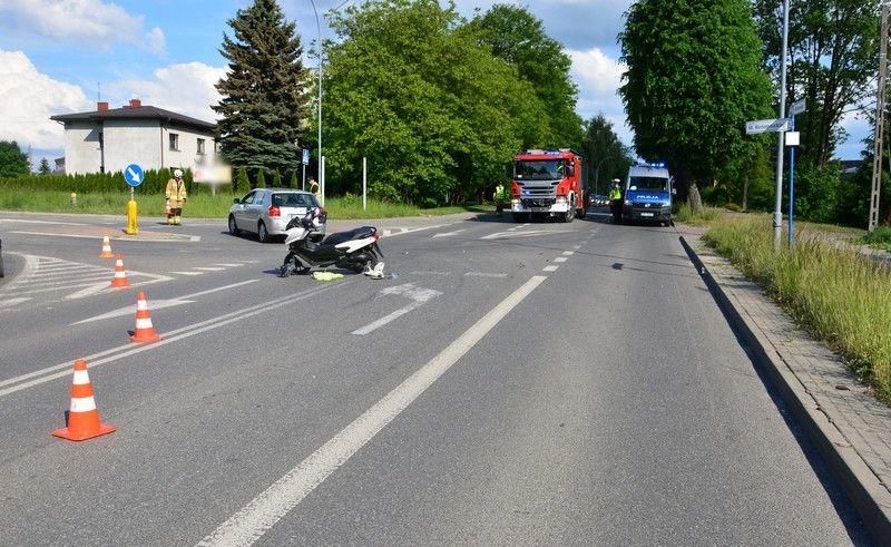 Zderzenie toyoty z yamahą. Poważnie ranna motocyklistka