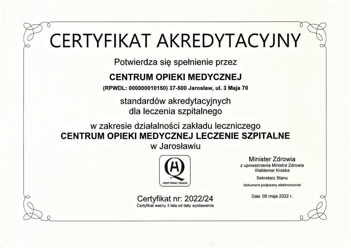 COM z certyfikatem akredytacyjnym