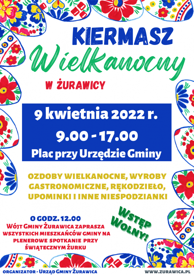 Zapraszamy na wielkanocny kiermasz do Żurawicy