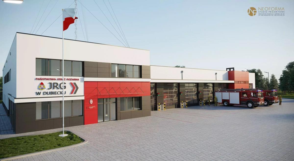 Powstanie budynku straży pożarnej w Dubiecku coraz bliżej [WIZUALIZACJA]