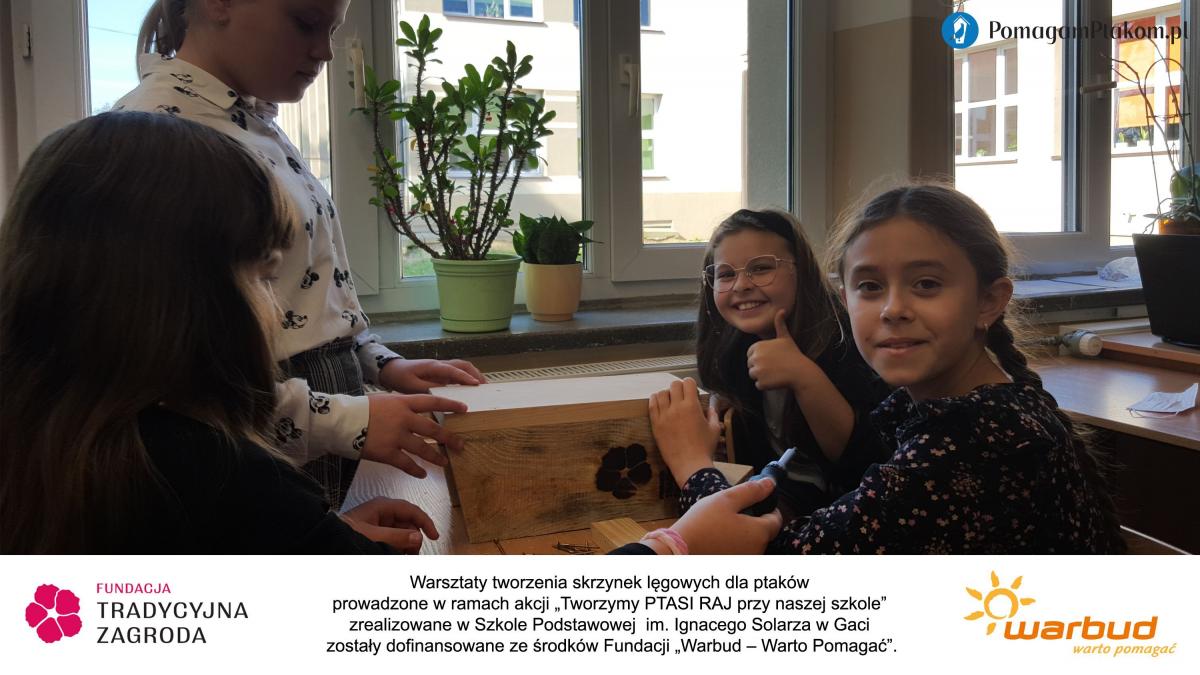 Ptasie raje dla skrzydlatych przyjaciół powstaną przy szkołach w Gaci i Markowej [ZDJĘCIA]