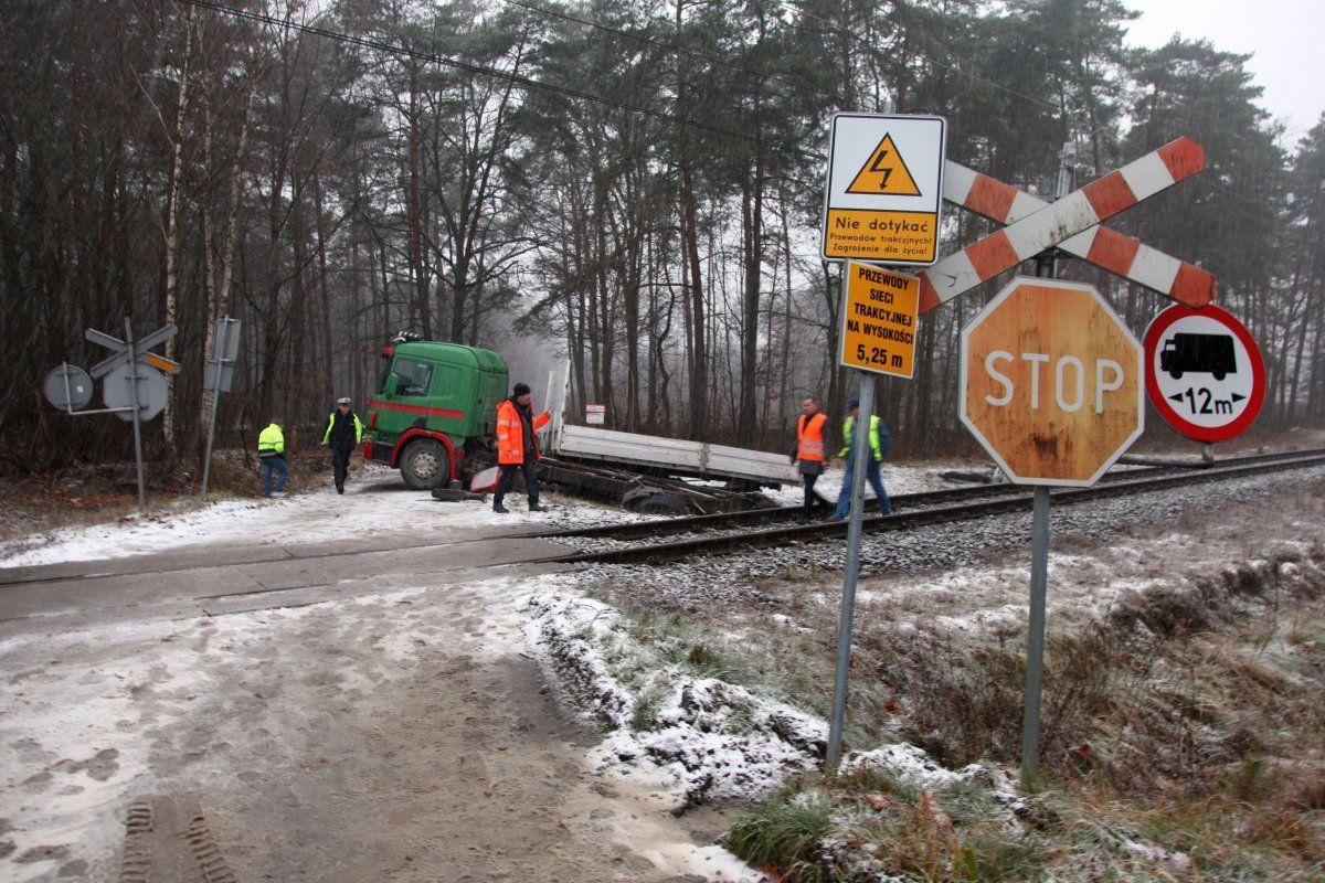 Ciężarówka zderzyła się z szynobusem. Trzy osoby trafiły do szpitala [ZDJĘCIA]