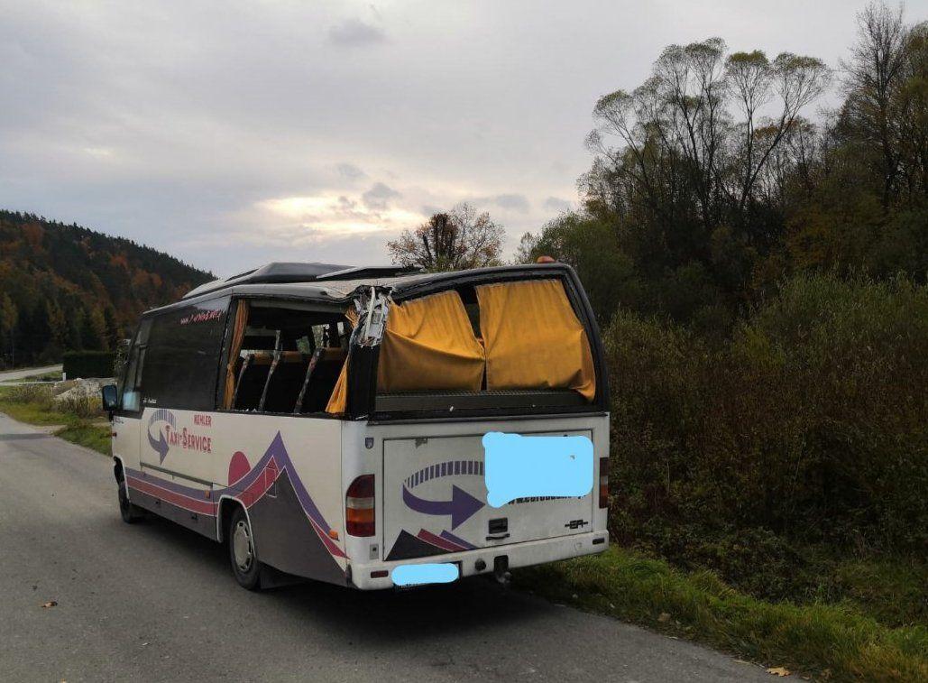 Leszczawa: Na busa spadł konar z zabytkowego 500-letniego dębu