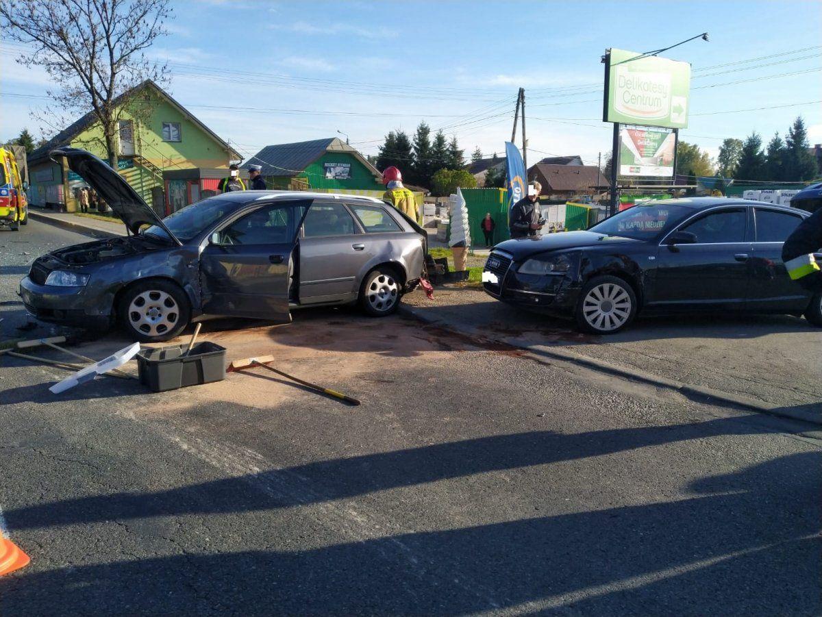 Humniska: kolizja 3 pojazdów – volvo i dwóch audi [ZDJĘCIA]