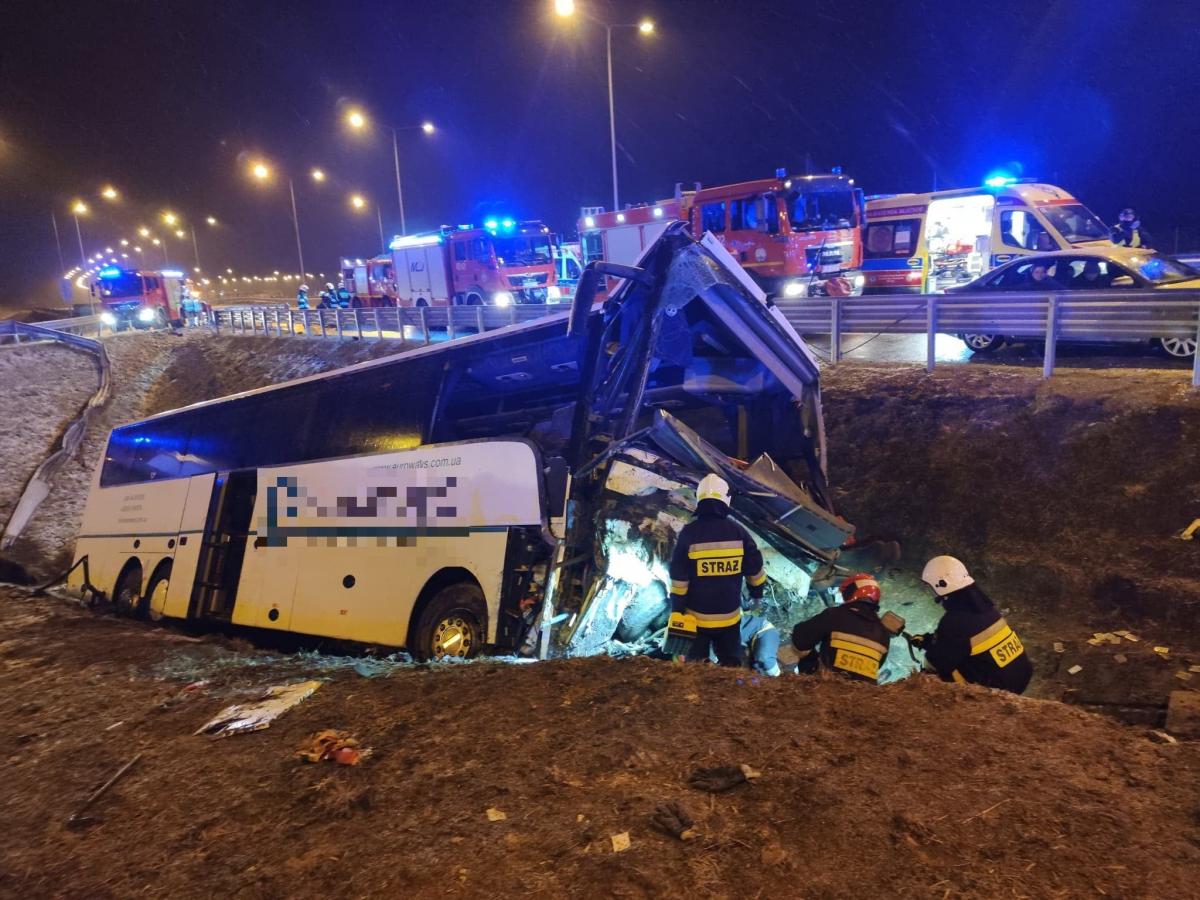 Kolejny wypadek ukraińskiego autokaru na A4. Nie żyje 1 osoba