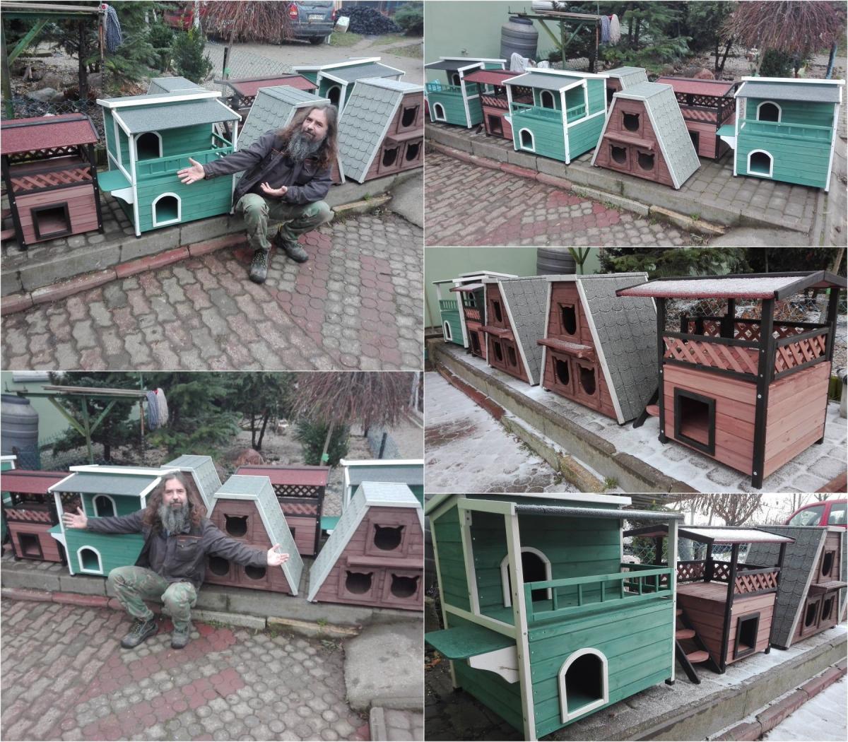 Piękne domki dla kociaków. Tych dużych i tych małych