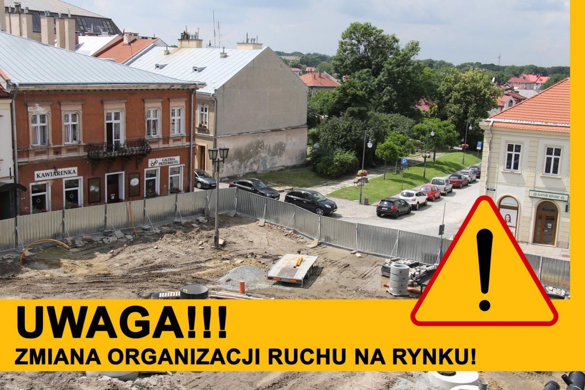 Uwaga, od jutra zmiana organizacji ruchu na Rynku w Jarosławiu