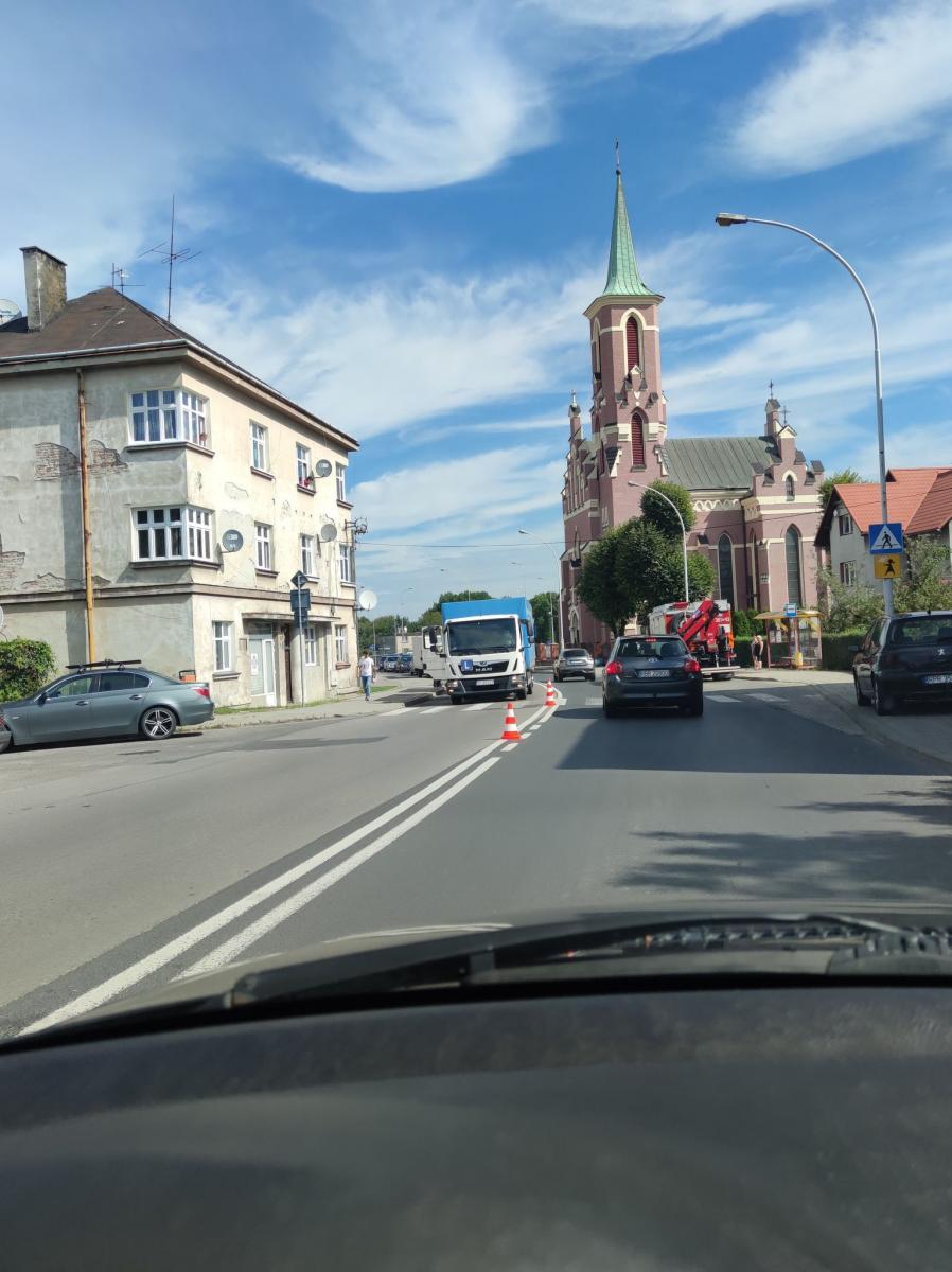 Kolizja w czasie egzaminu na prawo jazdy