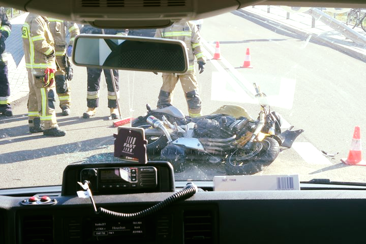 Wypadek w Hruszowicach. Ranny motocyklista [ZDJĘCIA]