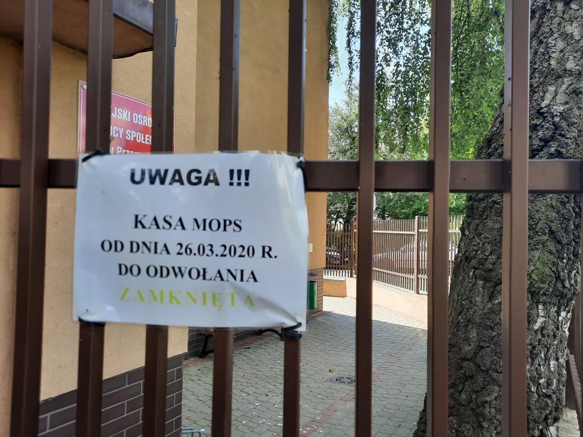 Kasa MOPS pozostanie zamknięta. Tylko przelew albo przekaz pocztowy 