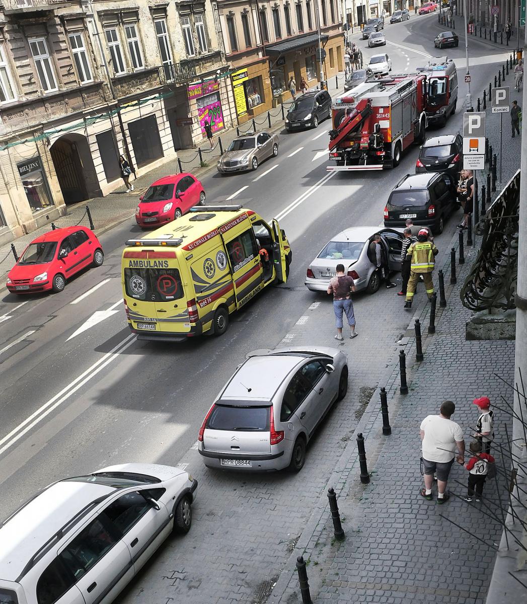 Karambol na Jagiellońskiej w Przemyślu