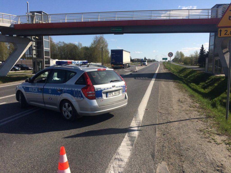 Śmiertelny wypadek. Rowerzysta zginął na miejscu