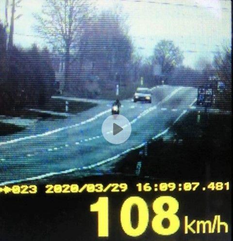 Pijany motocyklista przekroczył prędkość o 58 km/h