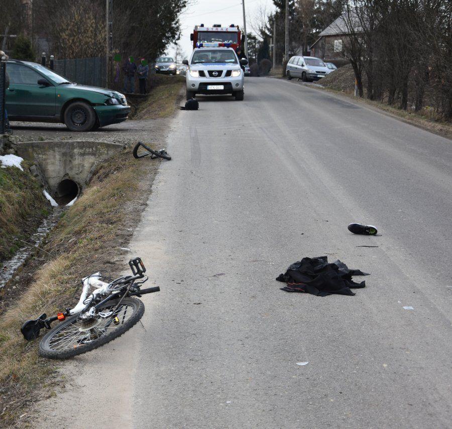 Nieszczęśliwy wypadek. Uwaga na rowerzystów! Też są uczestnikami ruchu