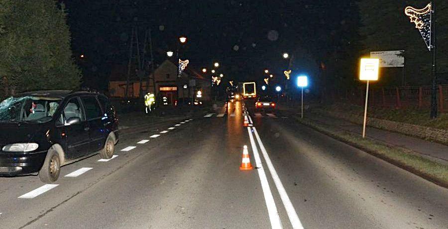 Pieszy potrącony na przejściu w Szówsku