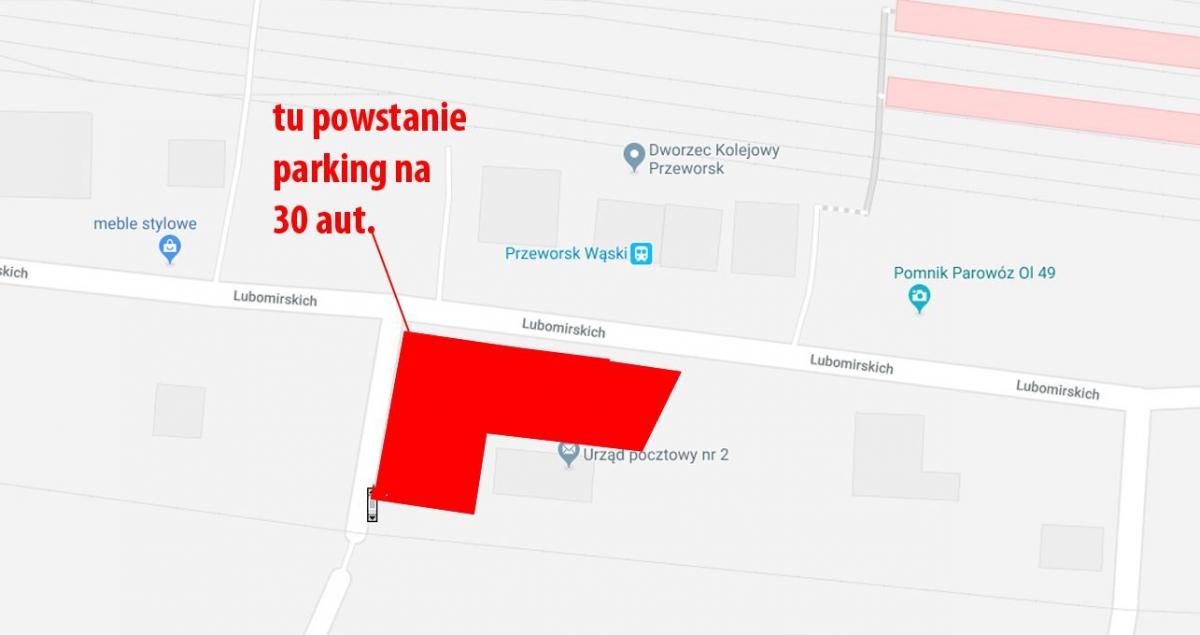 Parking przy dworcu PKP powstanie na działce powiatu