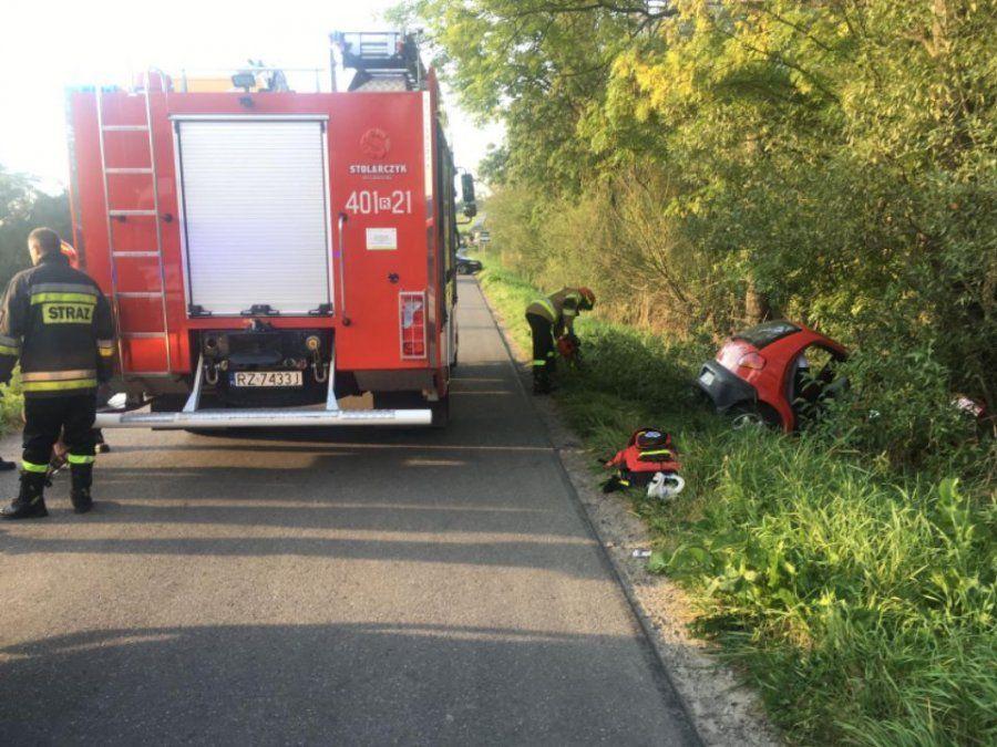 Matizem wjechała do rowu. Nie miała prawa jazdy