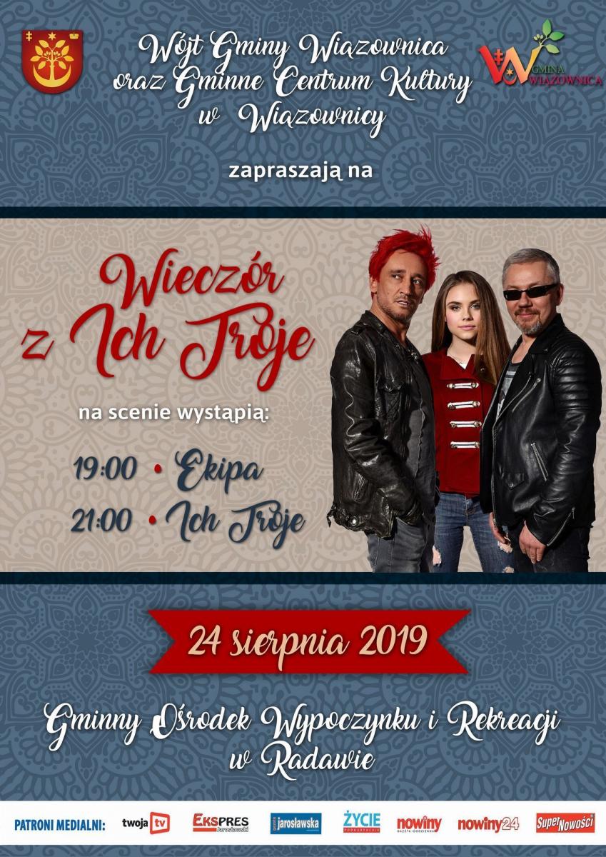 Wieczór z Ich Troje przy kąpielisku w Radawie