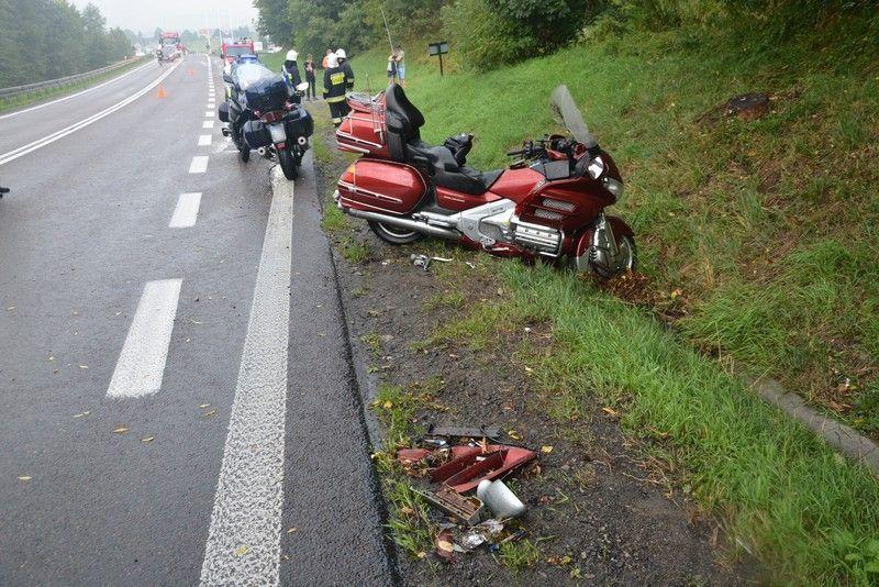 Zderzenie motocykla z osobówką [ZDJĘCIA]