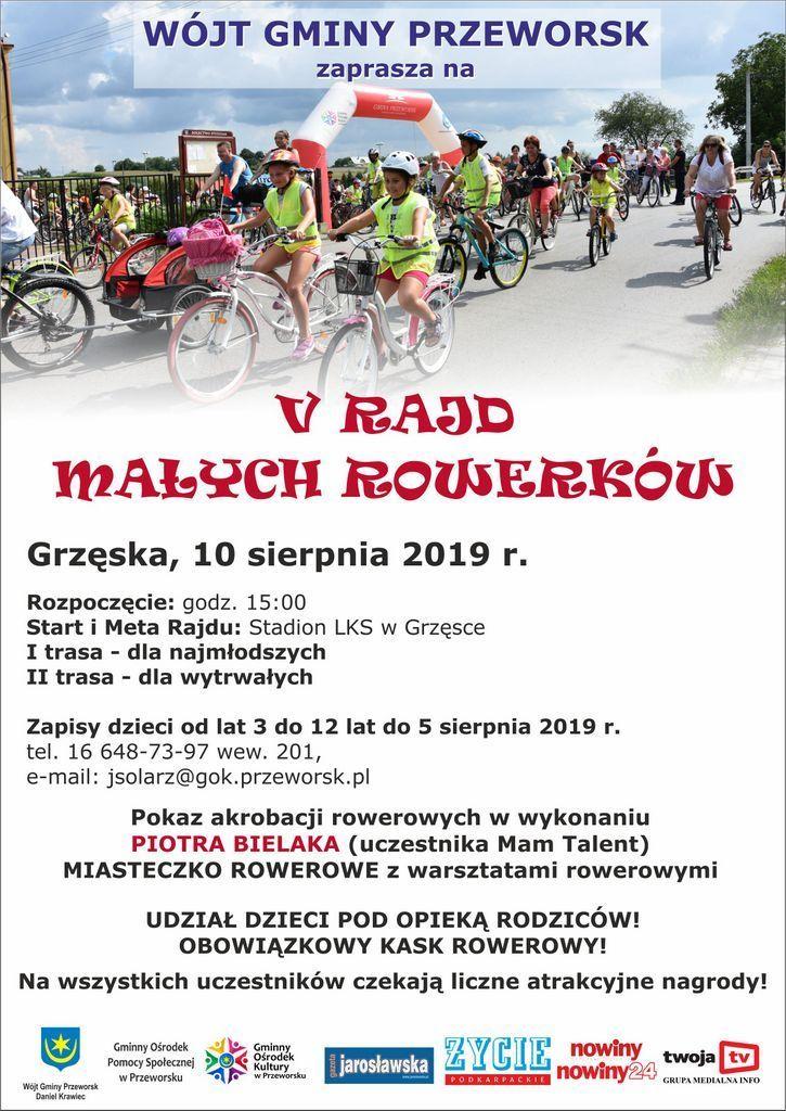Rajd małych rowerków w Grzęsce